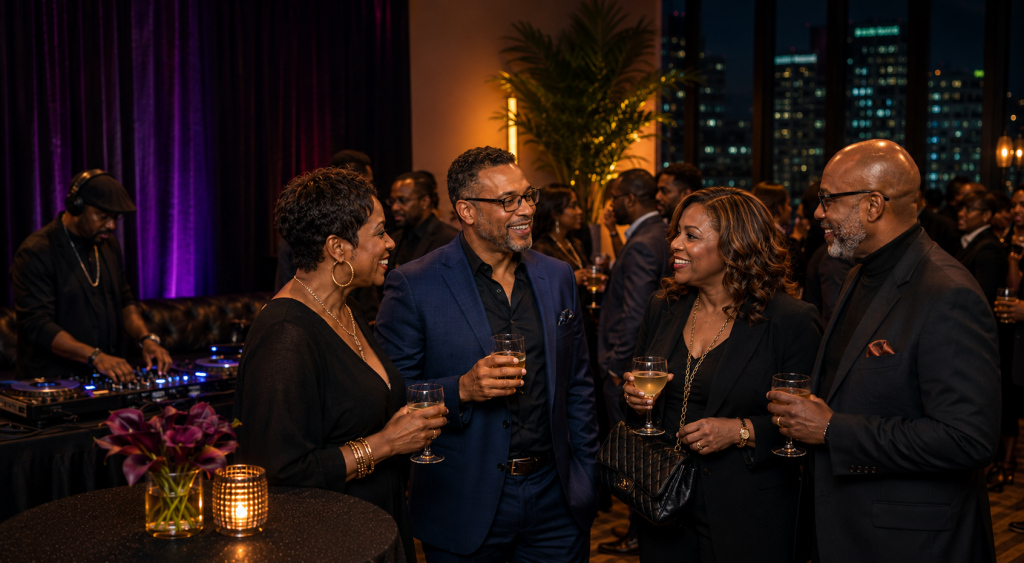 networking with city views